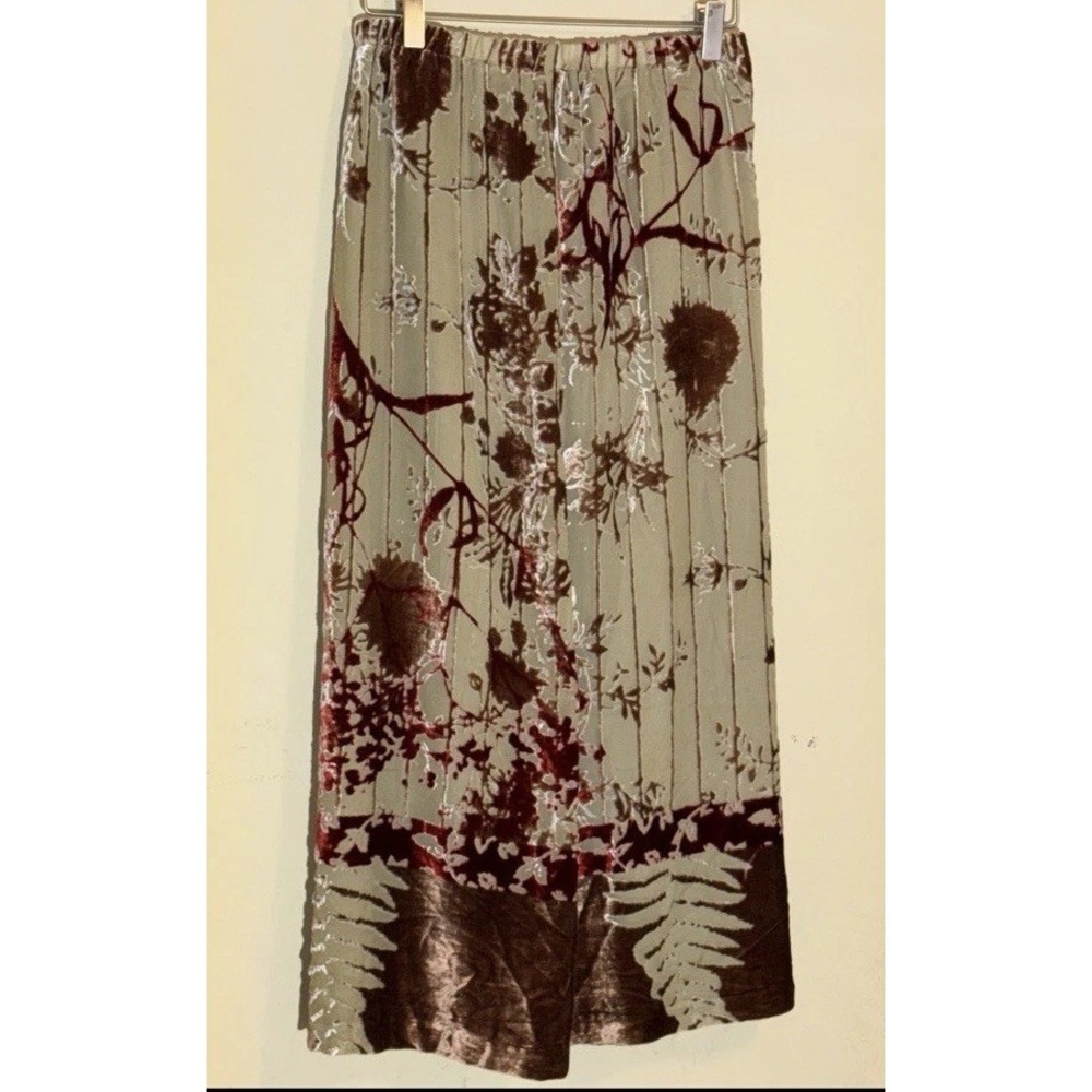 Oilily Skirt Maxi Burnout Velvet Anthropologie Feminine Nature Modest Lined